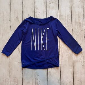 Nike Dri-Fit Toddler Long Sleeve Top Blue 12M EUC